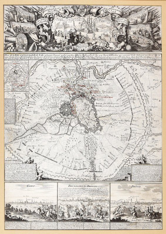 Plan de la ville et de la citadelle de Lille assiegée l'année passée par les Alliez, avec toutes leurs fortifications [...].