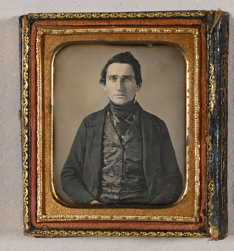 2 sixth plate portraits of young men.